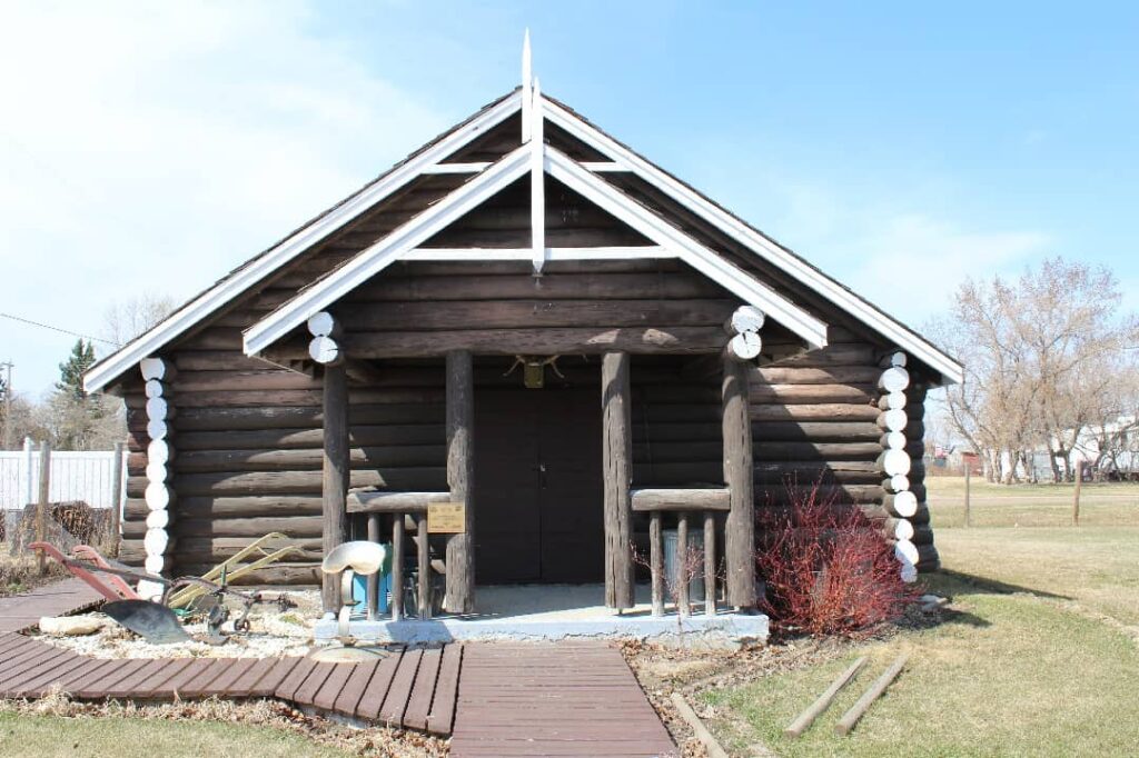 Old building built from logs